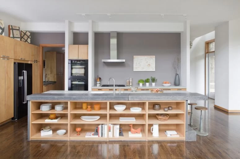 Open Shelving Kitchen Island