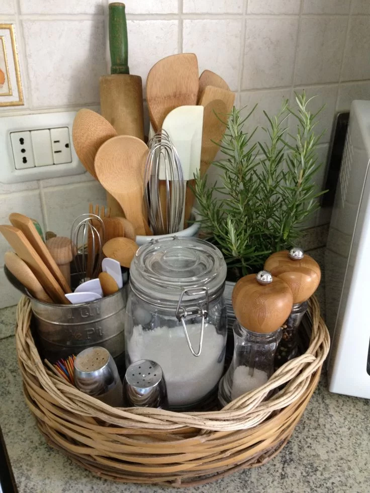 Wide Shallow Kitchen Basket