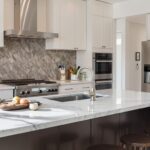 Modern Kitchen With Caesarstone Countertops And Stylish Design.